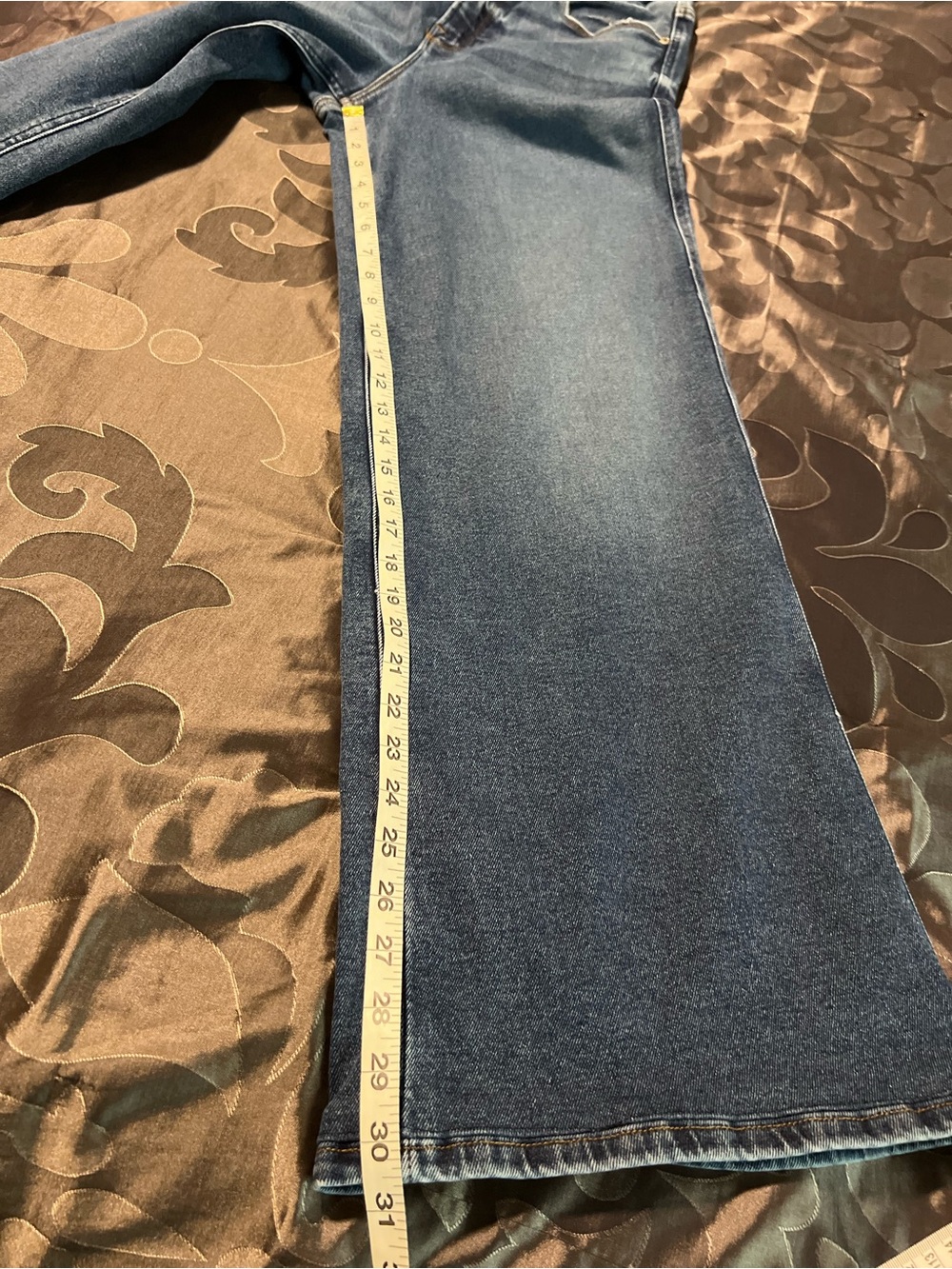 Good American Good Skate Wide Leg High-Rise Blue Women's Jeans Stretch Size 6/28 - Picture 6 of 16
